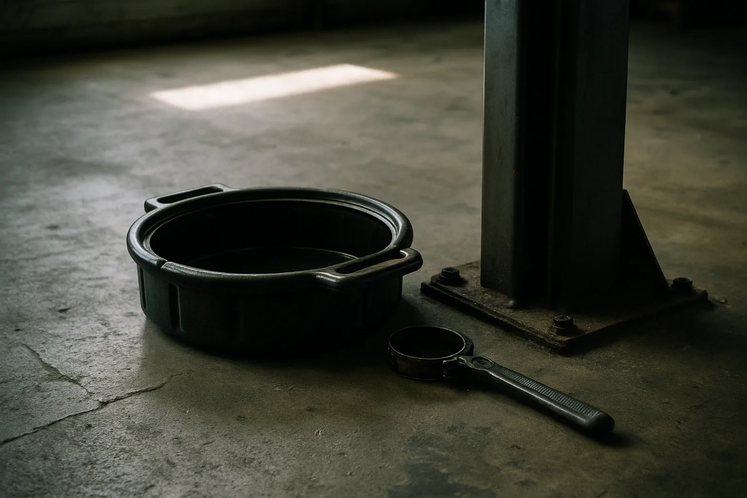 Oil change tools and drain pan